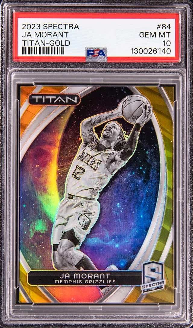 2023-24 Panini Spectra Ja Morant Titan Gold #84 card image