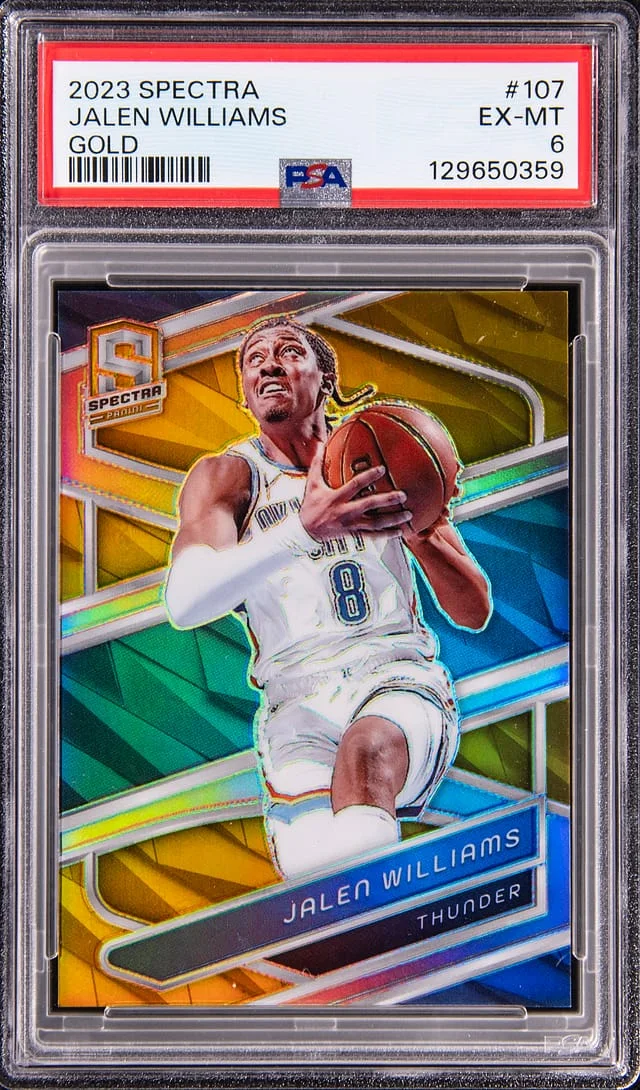 2023-24 Panini Spectra Jalen Williams Gold #107 card image