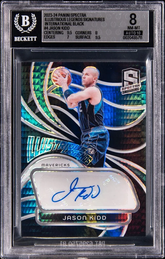 2023-24 Panini Spectra Jason Kidd Illustrious Legends Signatures International Black #ILS-JKD card image