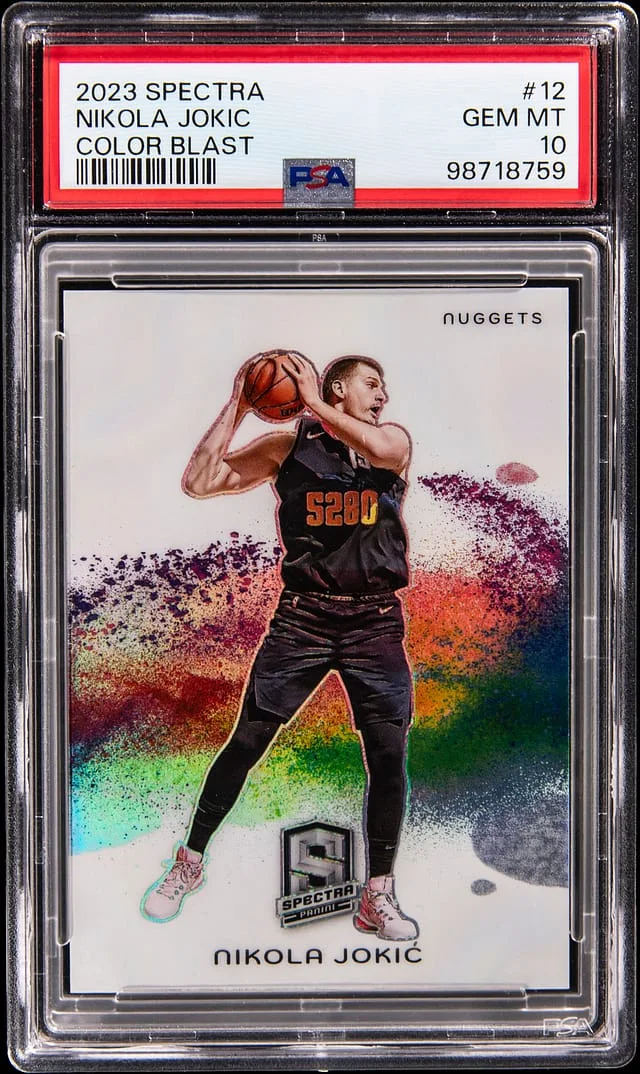 2023-24 Panini Spectra Nikola Jokic Color Blast #12 card image