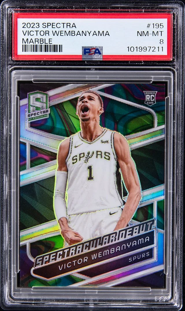 2023-24 Panini Spectra Victor Wembanyama Marble #195 card image