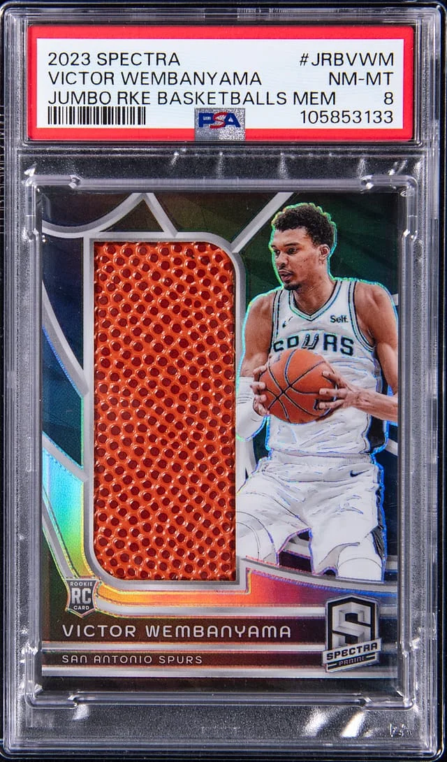 2023-24 Panini Spectra Victor Wembanyama Jumbo Basketballs Memorabilia #JRB-VWM card image