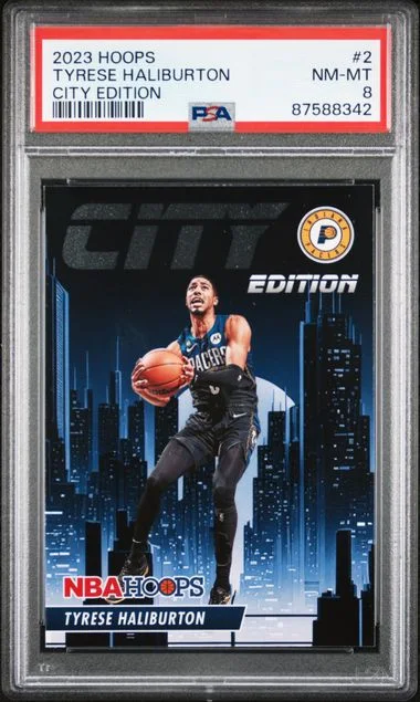 2023-24 Panini Tyrese Haliburton NBA Hoops City Edition #2 card image