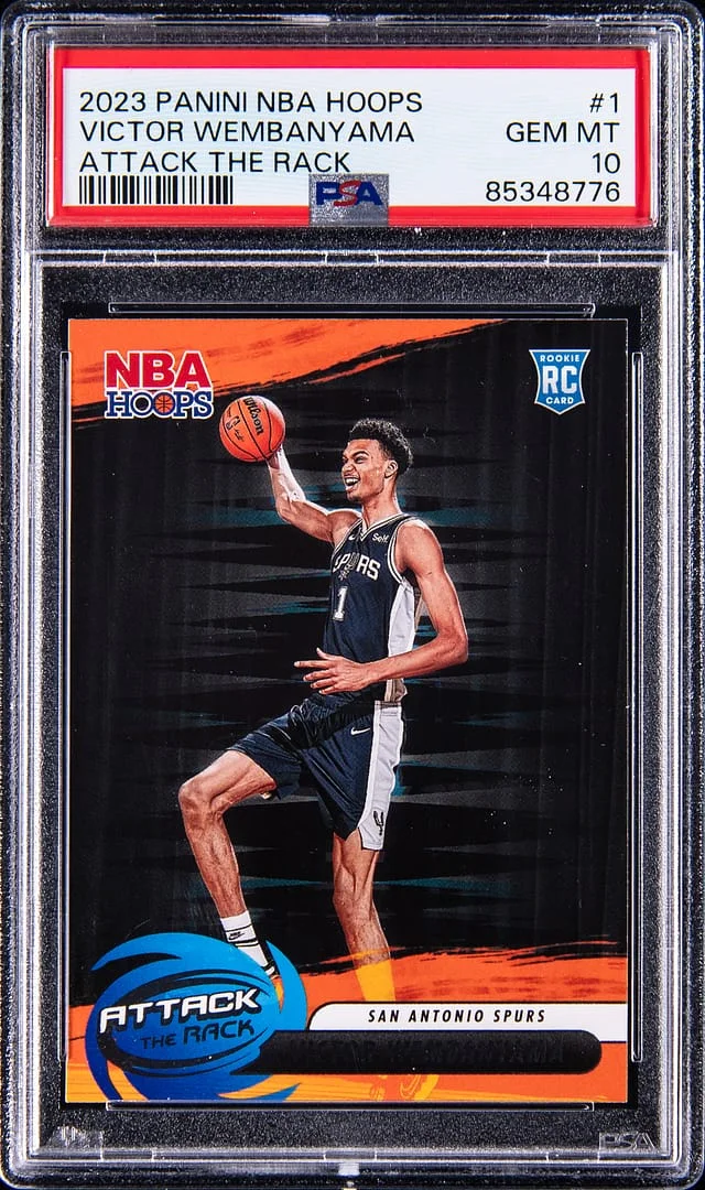 2023-24 Panini Victor Wembanyama NBA Hoops Attack The Rack #1 card image