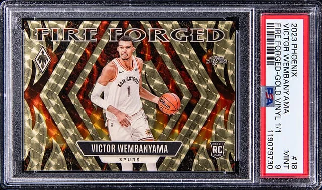 2023-24 Panini Victor Wembanyama Phoenix Fire Forged Red #18 card image