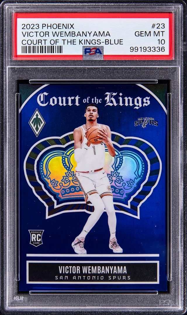 2023-24 Panini Victor Wembanyama Phoenix Court of the Kings Blue #23 card image