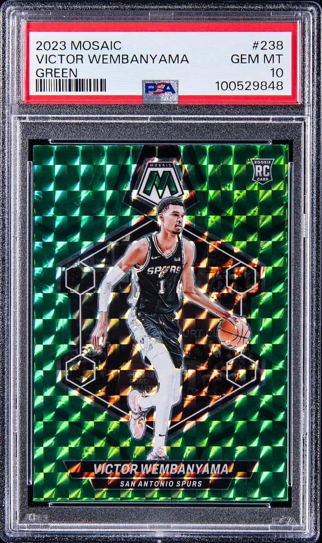 2023-24 Panini Victor Wembanyama Moasic Green #238 card image
