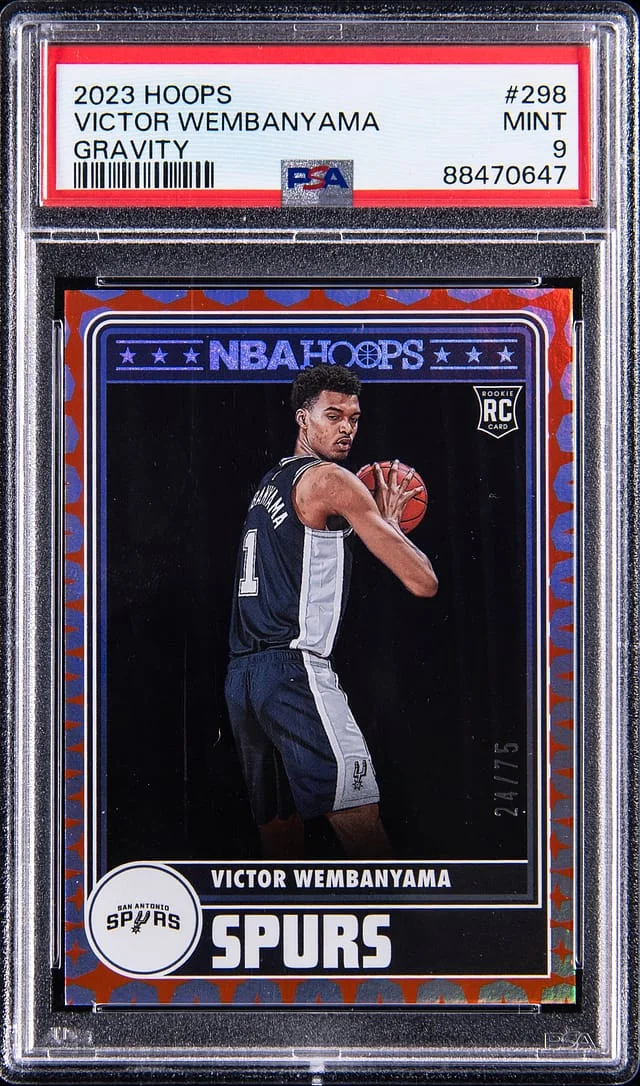 2023-24 Panini Victor Wembanyama NBA Hoops Artist Proof Black #298 card image