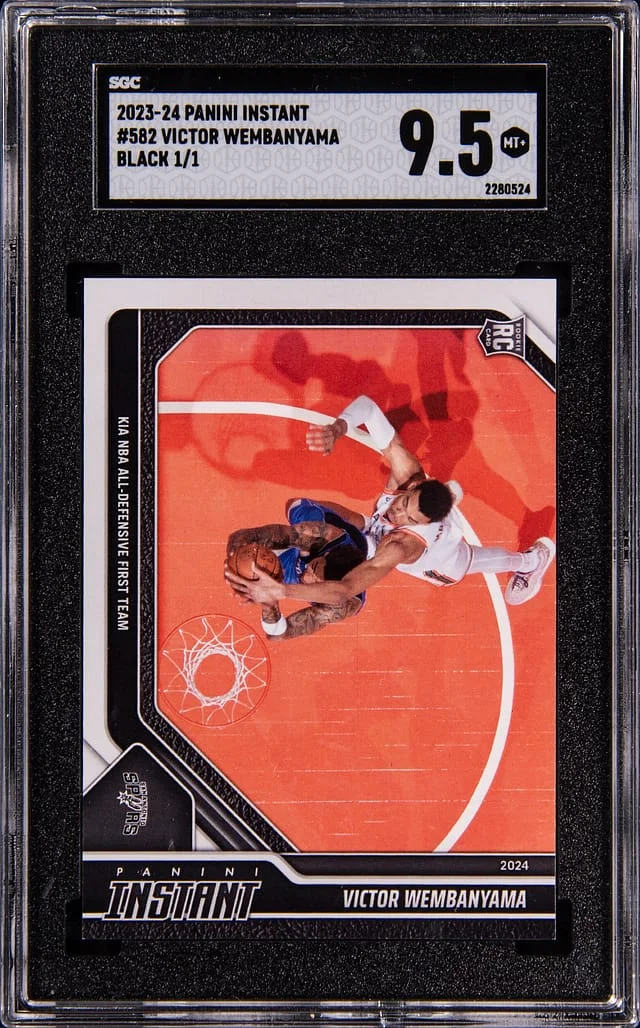 2023-24 Panini Victor Wembanyama Instant Black #582 card image