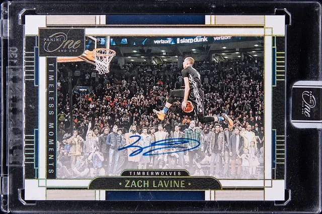 2023-24 Panini Zach Lavine One & One Timeless Moments Gold #TMA-ZLV card image