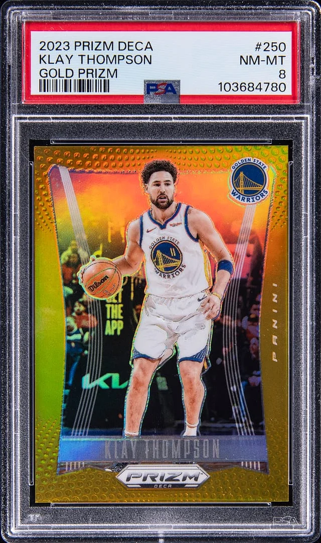 2023-24 Prizm Klay Thompson Deca Gold Prizm #250 card image