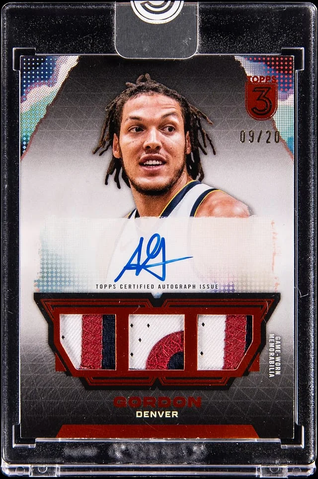 2023-24 Topps Aaron Gordon 3 Triple Relic Autographs #TRA-AG card image