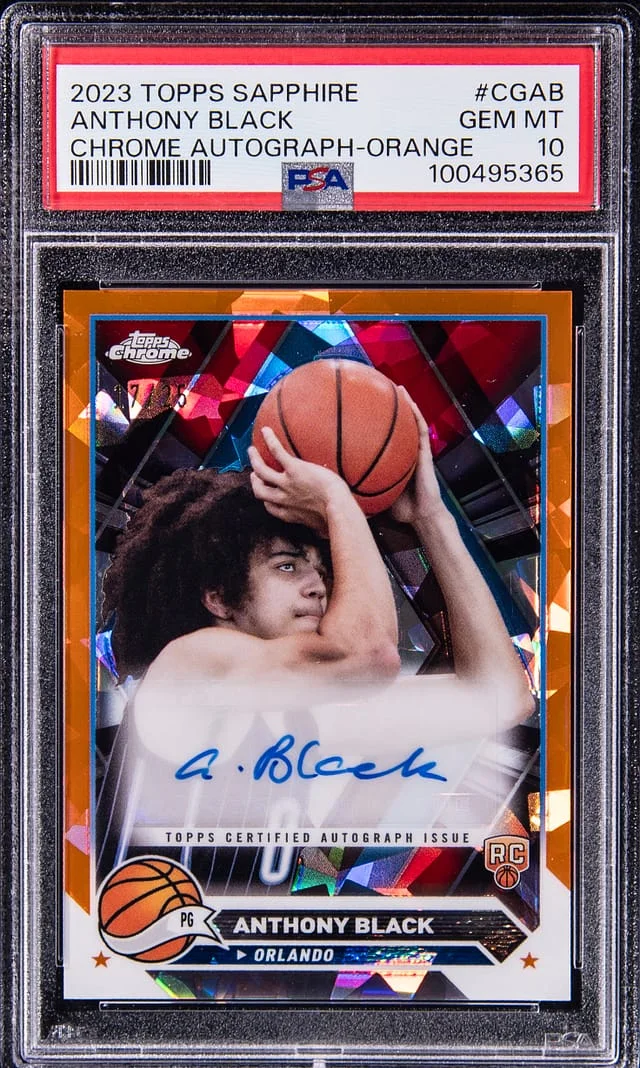 2023-24 Topps Anthony Sapphire Chrome Autograph Orange #CGAB card image