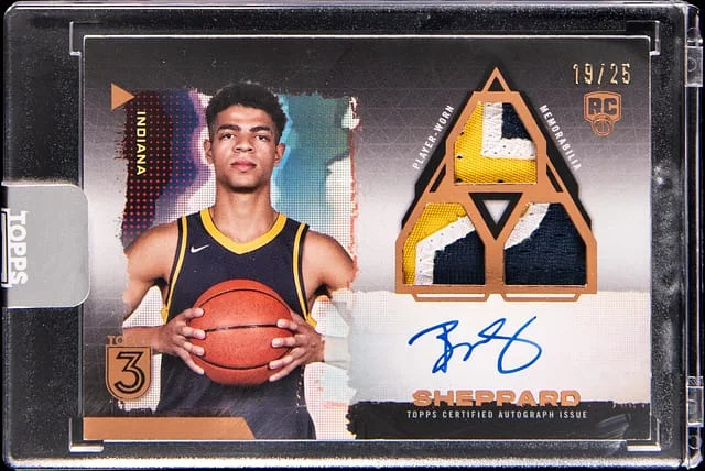 2023-24 Topps Ben Sheppard 3 3 Patch Horizontal Autograph #121 card image
