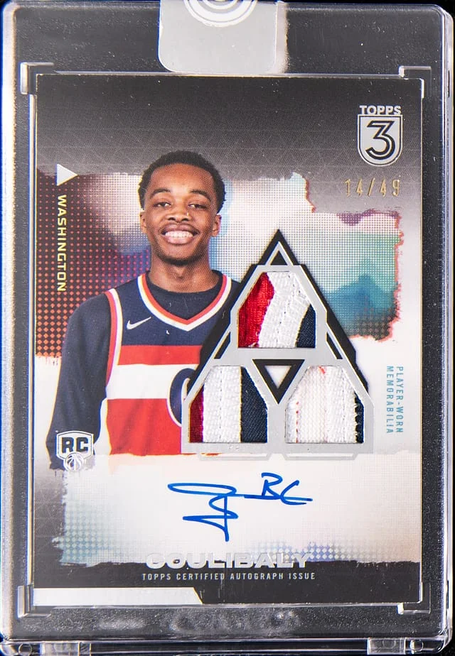 2023-24 Topps Bilal Coulibaly 3 3 Patch Vertical Autograph #105 card image