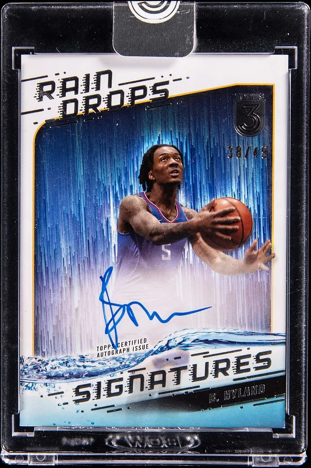 2023-24 Topps Bones Hyland 3 Raindrops Signatures #RS-DH card image