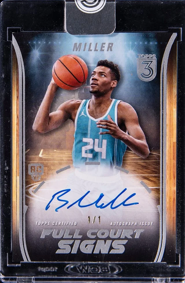 2023-24 Topps Brandon Miller 3 Full Court Signs Platinum #FCS-BM card image