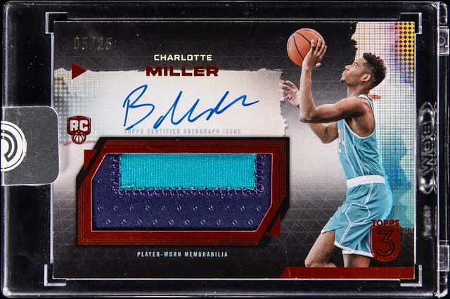 2023-24 Topps Brandon Miller 3 Relics Autograph #RPA-BM card image