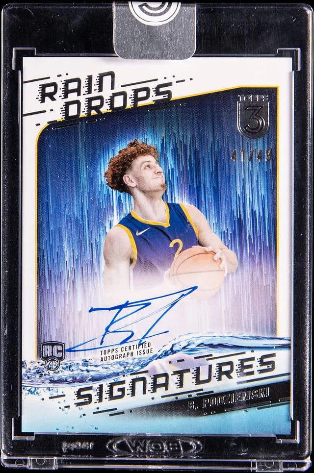 2023-24 Topps Brandon Podziemski 3 Raindrops Signatures #RS-BP card image