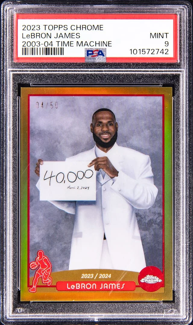 2023-24 Topps Chrome '03-04 Time Machine Gold Refractor LeBron James #no-number card image