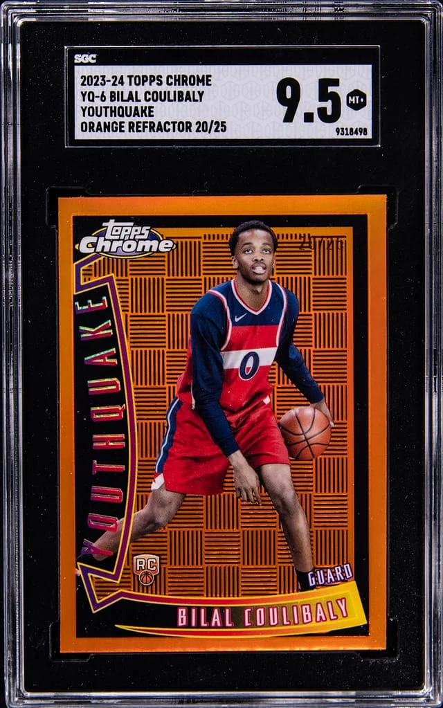 2023-24 Topps Chrome Bilal Coulibaly Youthquake Orange Refractor #YQ-6 card image