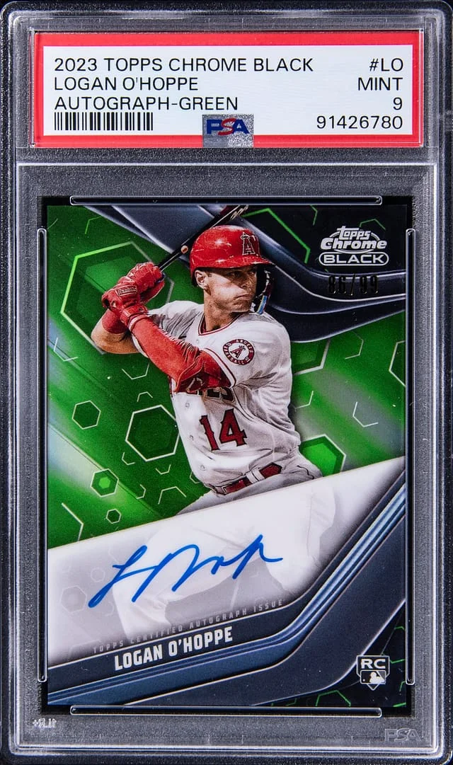 2023-24 Topps Chrome Black Logan O'Hope Autograph Green #CBA-LO card image
