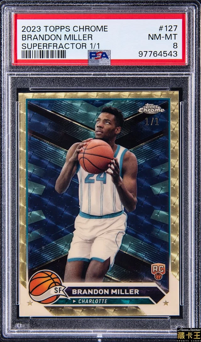 2023-24 Topps Chrome Brandon Miller SuperFractor #127 card image