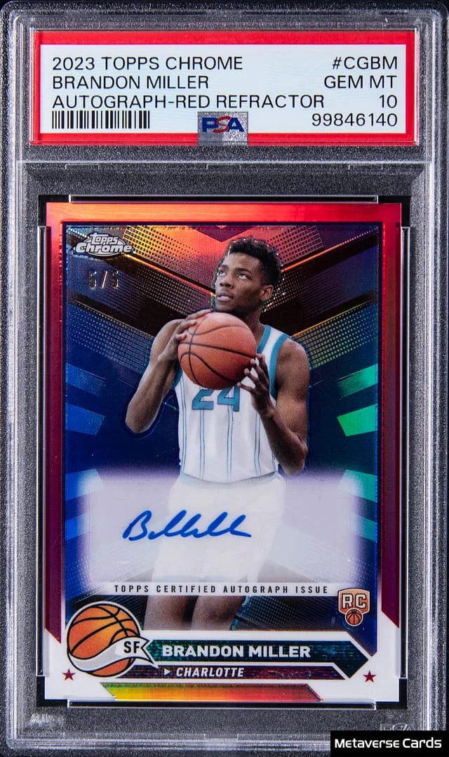 2023-24 Topps Chrome Brandon Miller Autograph Red Refractor #CG-BM card image