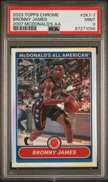 2023-24 Topps Chrome Bronny James 2007 McDonald's All-American #2K7-7 card image