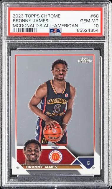 2023-24 Topps Chrome Bronny James McDonald's All-American Refractor #68 card image
