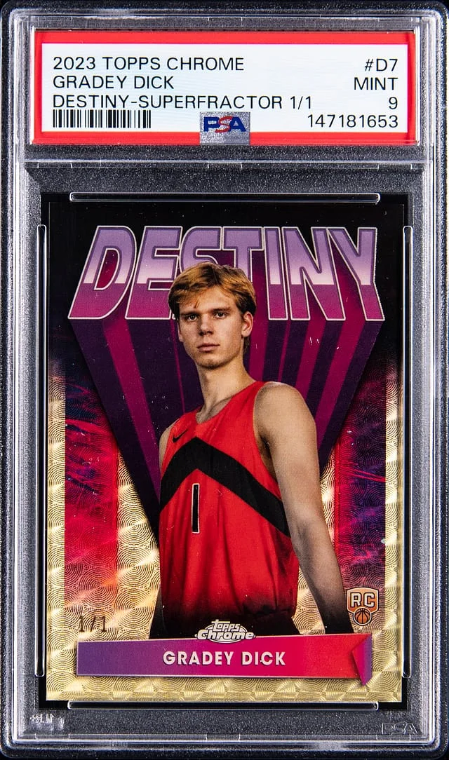 2023-24 Topps Chrome Gradey Dick Destiny SuperFractor #D-7 card image