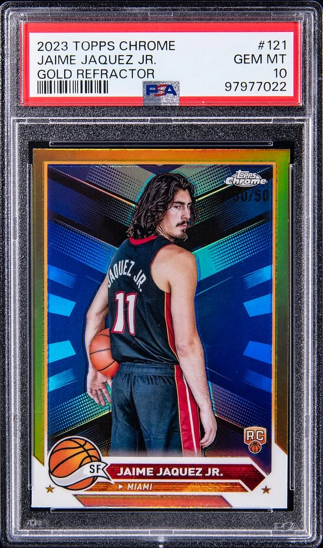 2023-24 Topps Chrome Jaime Jaquez Jr. Gold Refractor #121 card image