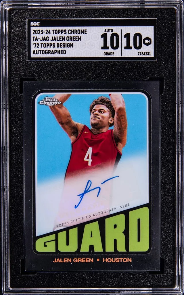 2023-24 Topps Chrome Jalen 72 Topps Design Autographed #TA-JAG card image