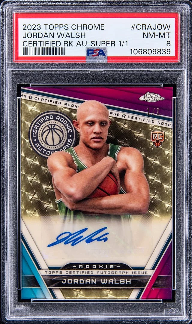 2023-24 Topps Chrome Jordan Walsh Certified Autograph SuperFractor #CRA-JOW card image