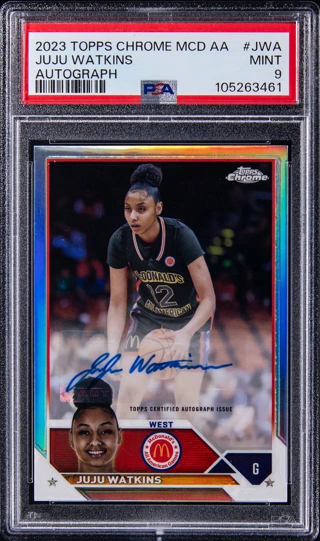 2023-24 Topps Chrome Juju Watkins McDonald's All American Autograph #CA-JWA card image