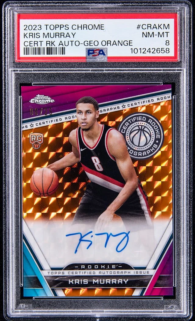 2023-24 Topps Chrome Kris Murray Certified Autograph Geo Orange #CRA-KM card image