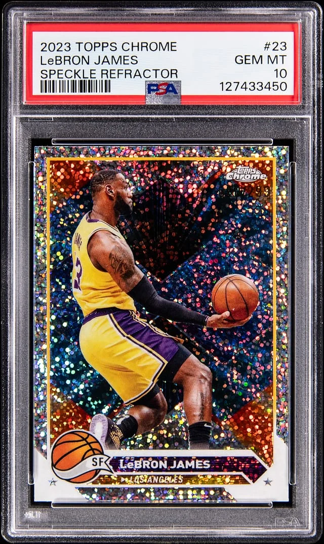 2023-24 Topps Chrome LeBron James Speckle Refractor #23 card image
