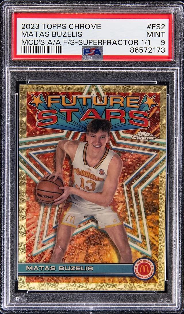 2023-24 Topps Chrome Matas Buzelis McDonald's All American Future Stars SuperFractor #FS-2 card image