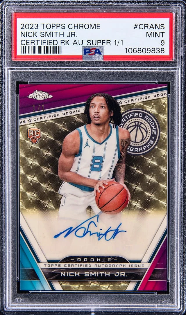2023-24 Topps Chrome Nick Smith Jr. Certified Autograph SuperFractor #CRA-NS card image