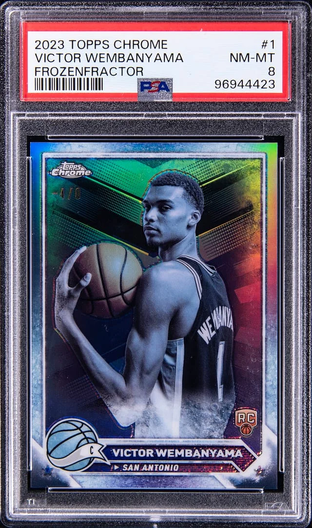 2023-24 Topps Chrome Victor Wembanyama (#-4/0) FrozenFractor #1 card image
