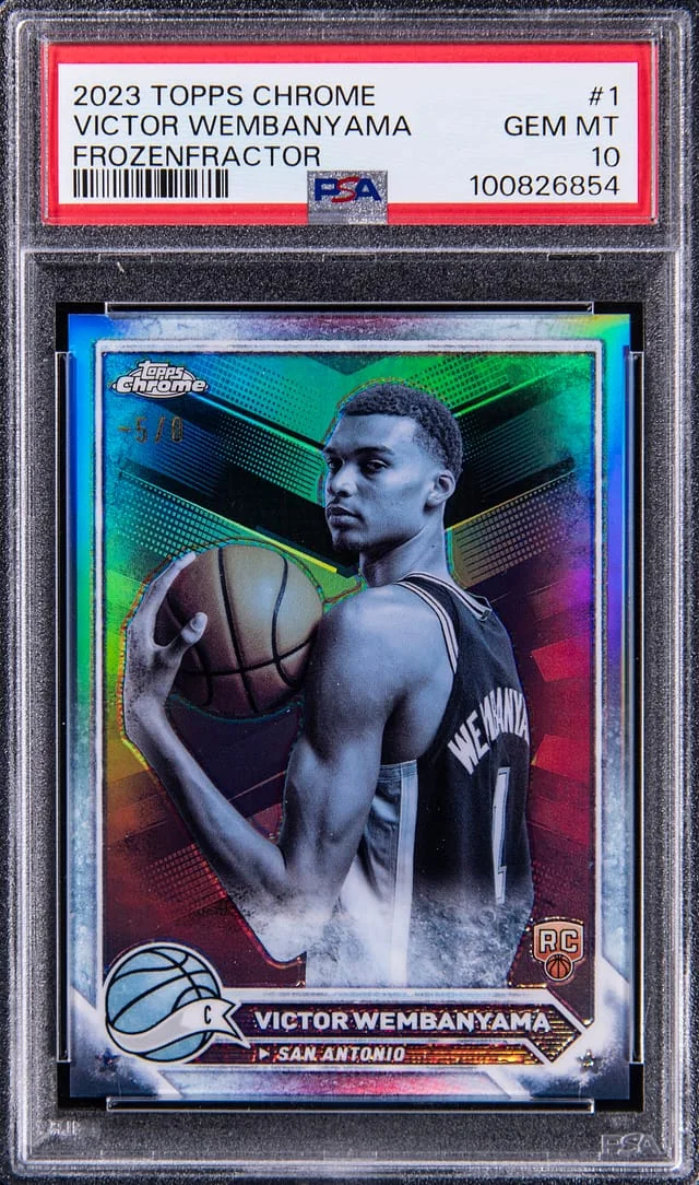 2023-24 Topps Chrome Victor Wembanyama (#-5/0) FrozenFractor #1 card image