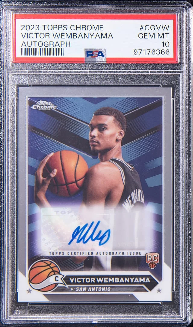 2023-24 Topps Chrome Victor Wembanyama Autograph #CGVW card image