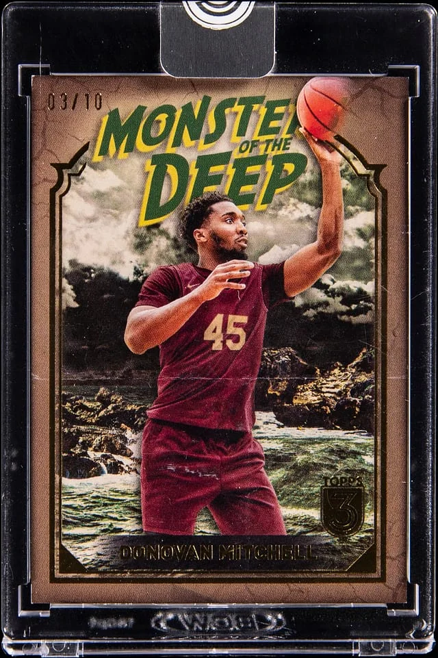 2023-24 Topps Donovan Mitchell - Topps Encased 3 Monsters Of The Deep #MD-6 card image