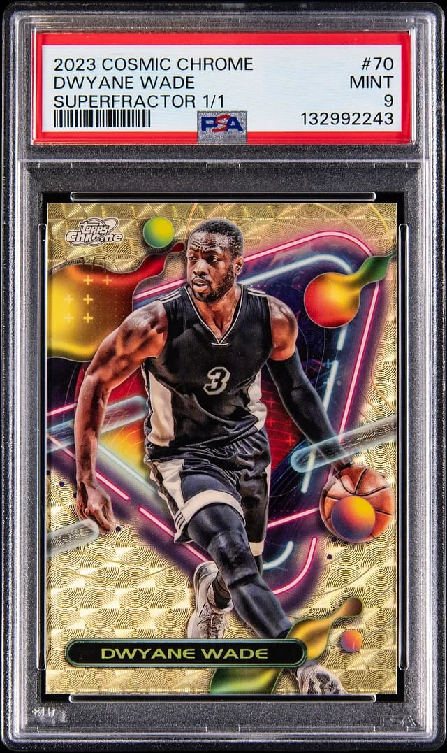 2023-24 Topps Dwyane Wade Cosmic Chrome SuperFractor #70 card image