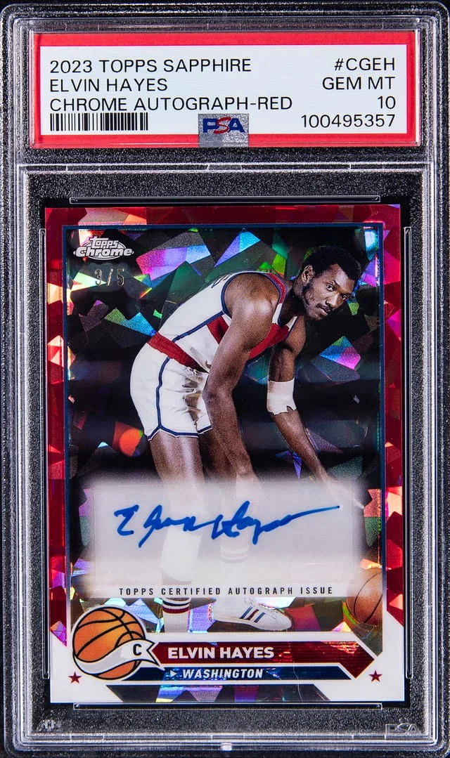 2023-24 Topps Elvin Hayes Sapphire Chrome Autograph-Red #CGEH card image