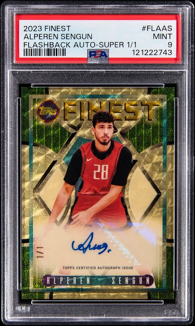 2023-24 Topps Finest Alperen Sengun Flashback Autograph Superfractor #FLA-AS card image