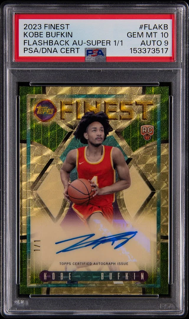 2023-24 Topps Finest Kobe Bufkin Flashback Autograph-Super 1/1 #FLA-KB card image