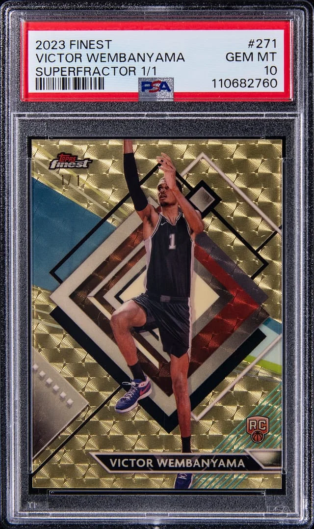 2023-24 Topps Finest Rare Victor Wembanyama SuperFractor #271 card image