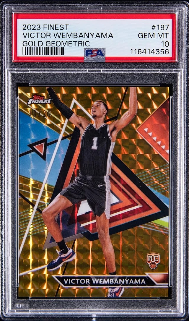 2023-24 Topps Finest Victor Wembanyama Gold Geometric #197 card image