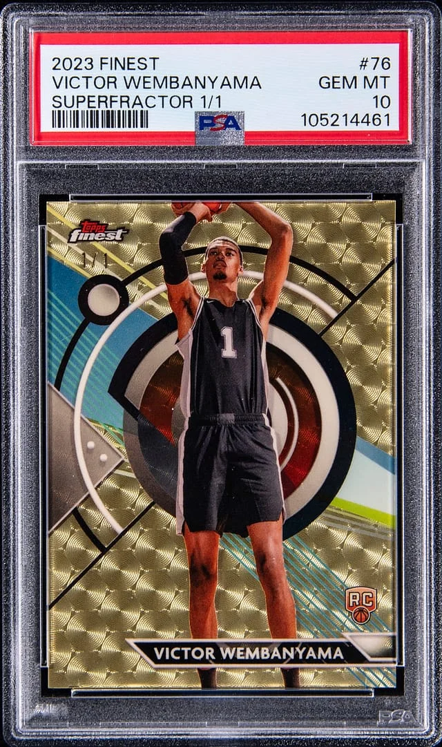 2023-24 Topps Finest Victor Wembanyama SuperFractor #76 card image